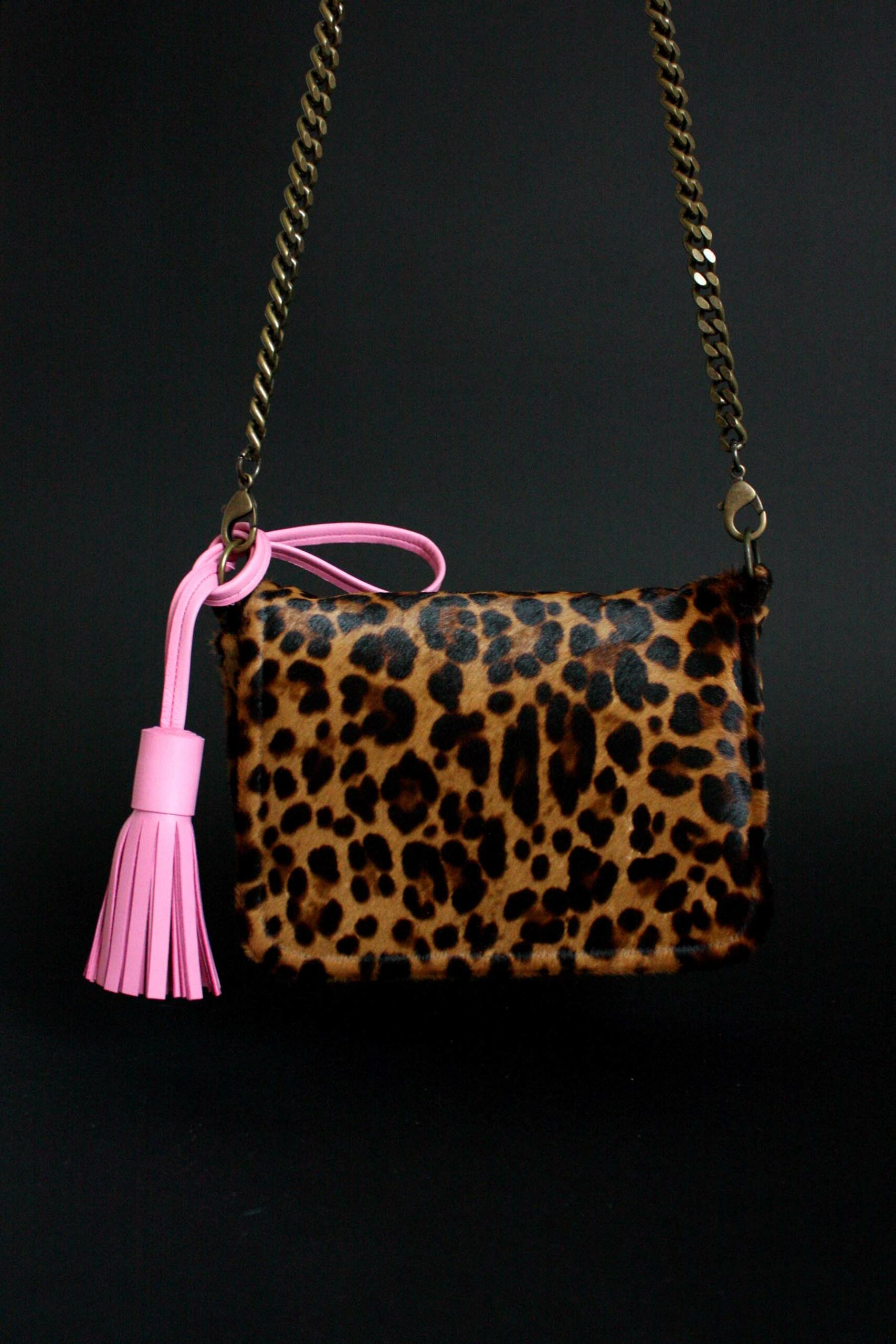 Sac Mini Venus en cuir léopard