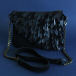 Sac pochette Merle camaïeu noir (gamme slim)