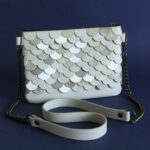 Sac pochette Serena crème et or (gamme slim)