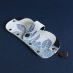 Étui à lunettes en cuir Jimi Sauvage bleu