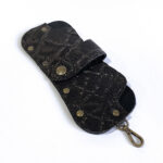 Étui à lunettes JIMI effet croco noir