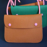 Sac pochette India tabac (gamme slim)