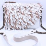 Sac pochette Merle en cuir camaïeu crème // fin de série //