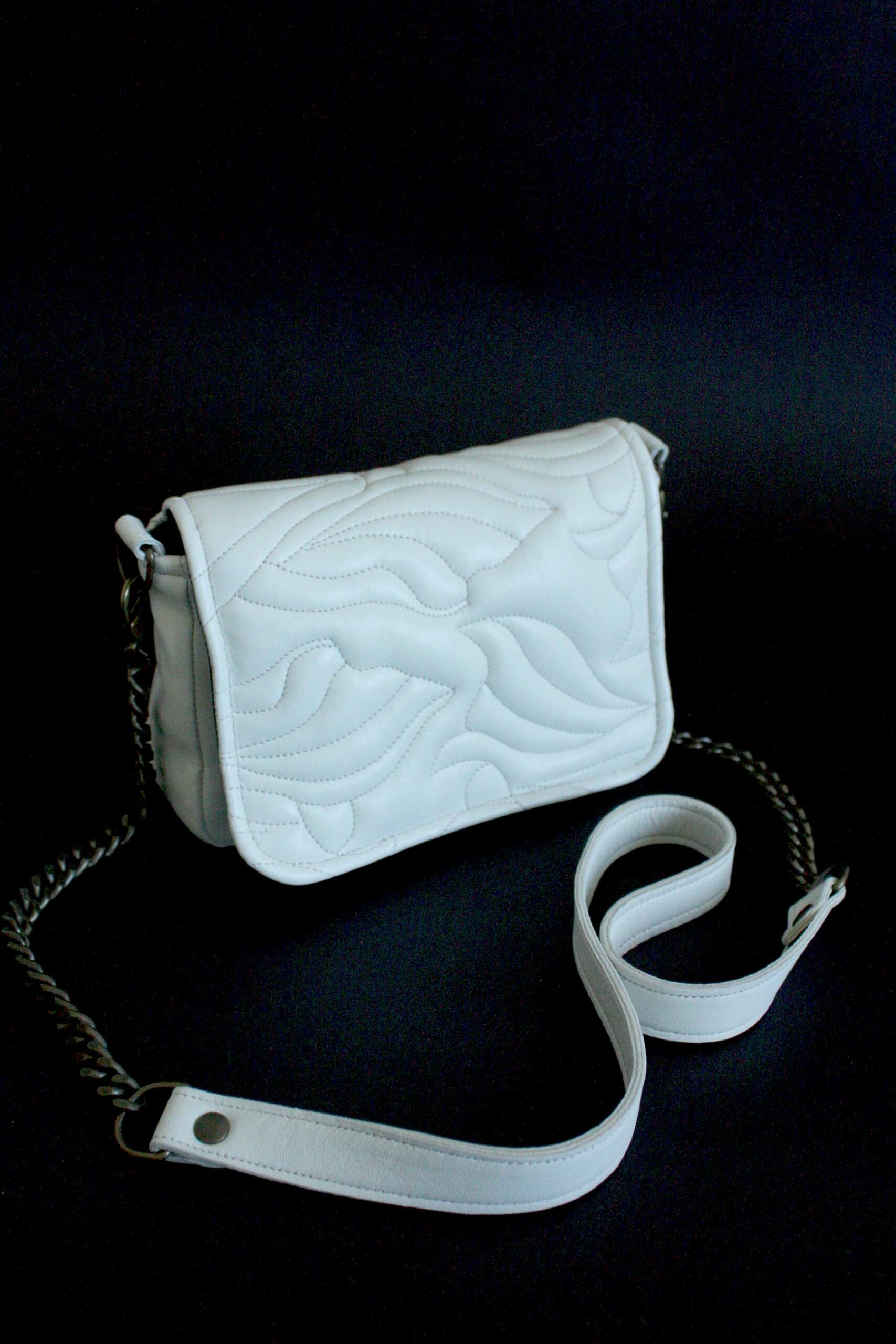 Sac Mini Pia en cuir gris nuage