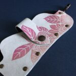 Étui à lunettes en cuir Jimi Sauvage rose