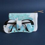 Étui à lunettes en cuir Jimi Sauvage lagon