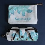 Étui à lunettes en cuir Jimi Sauvage lagon