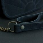 Sac Joan en cuir noir velours