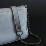 Sac clouté Mini Lumir en cuir gris souris