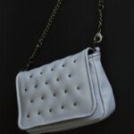 Sac clouté Mini Lumir en cuir gris souris